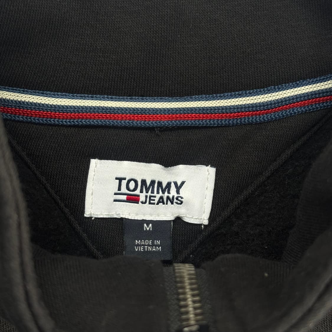 Tommy jeans 타미 진스 스몰로고 반집업 블랙 맨투맨  상품이미지5