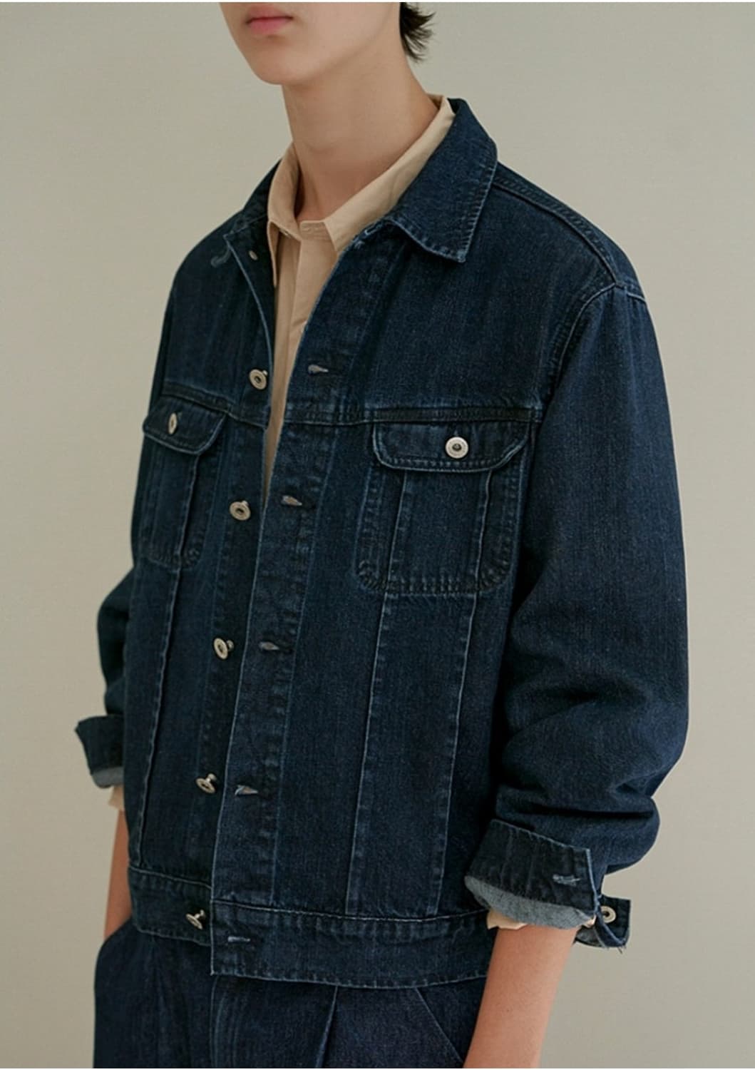 (품절)라퍼지스토어 파인 생지 데님 셋업 인디고 블루 (상:M 하:30) 상품이미지2