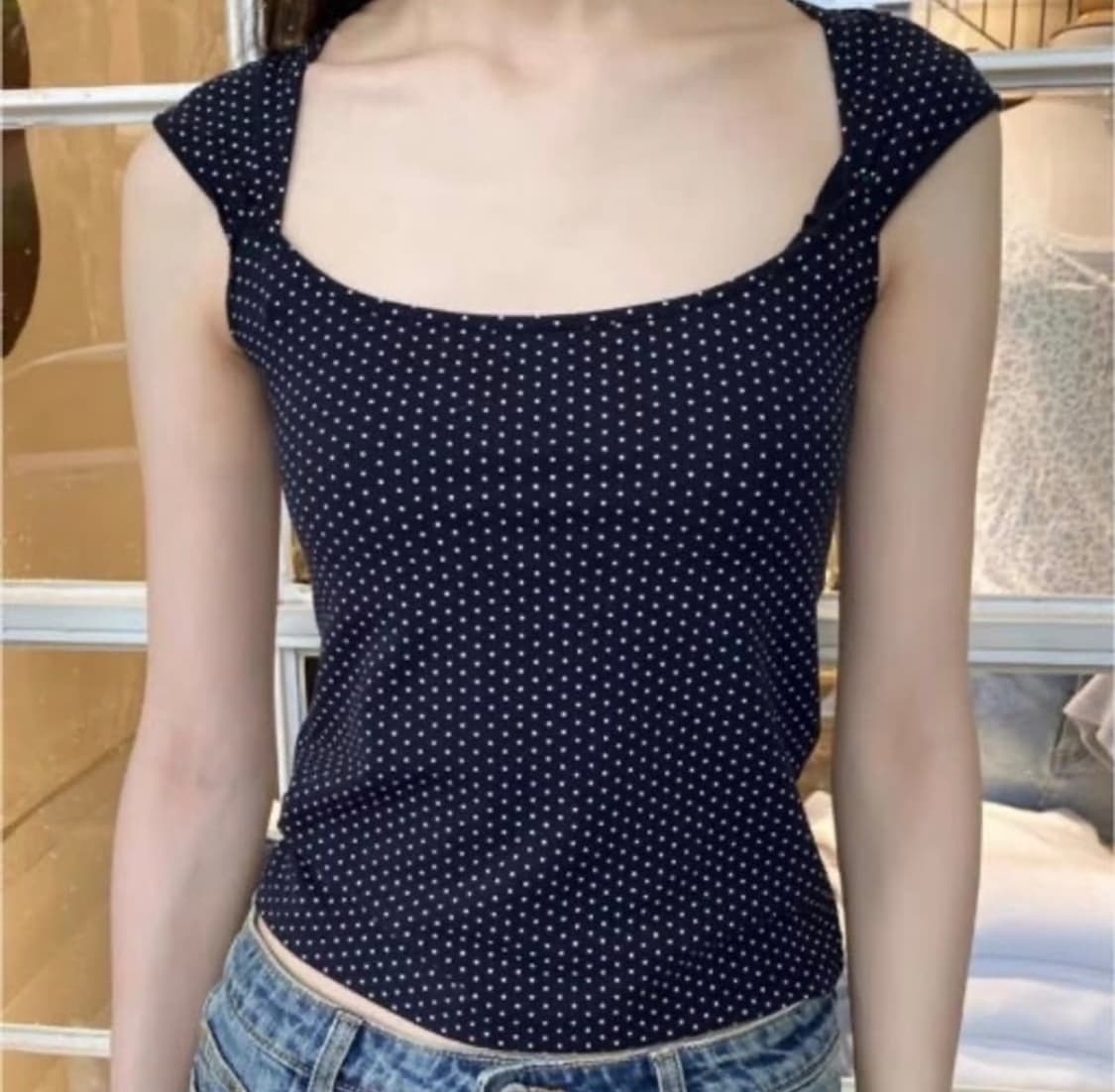 브랜디멜빌 엘라 카리나 도트탑 블랙 나시 상품이미지3