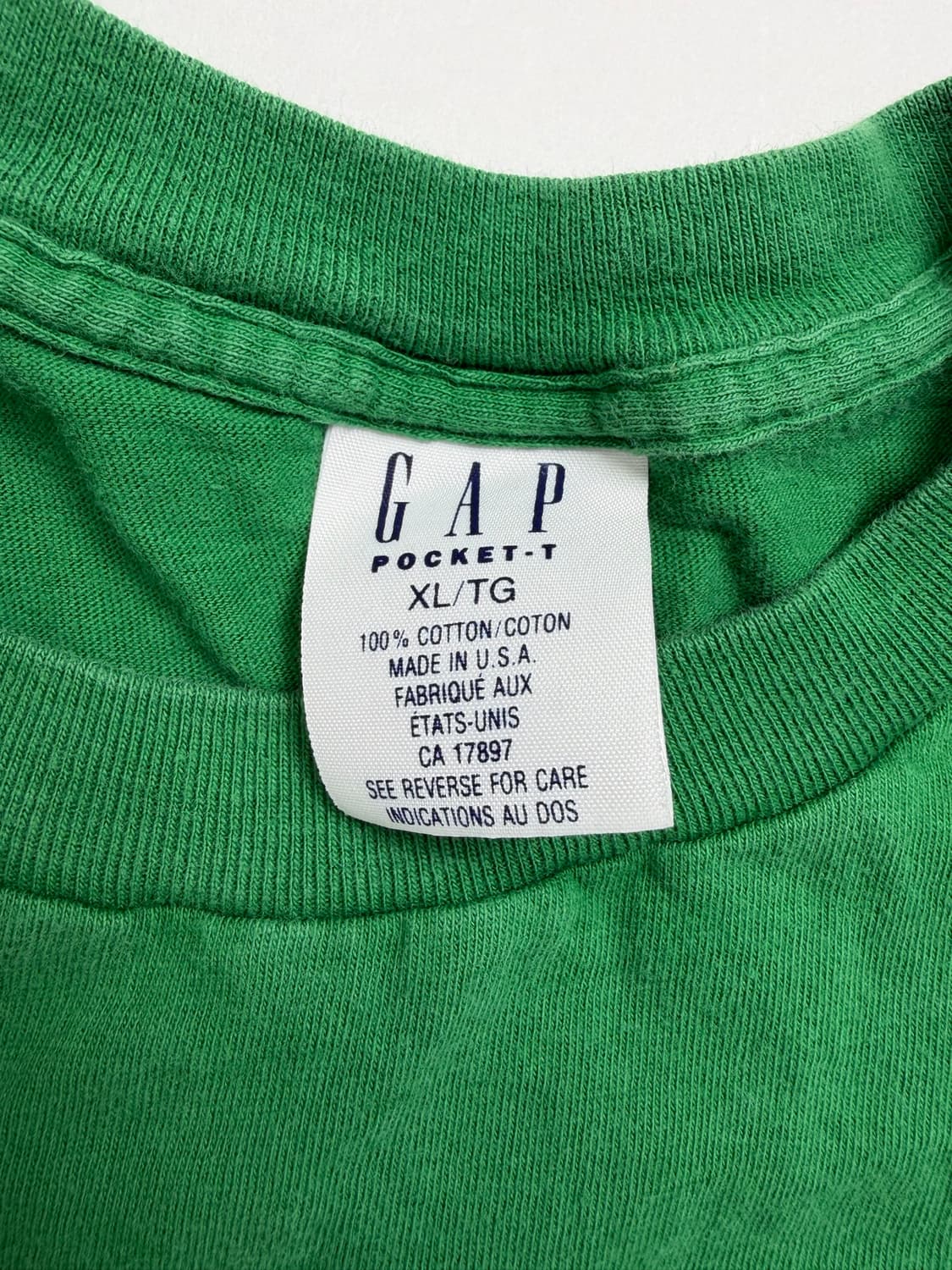 90s Gap Pocket Tee (kelly green) 상품이미지3