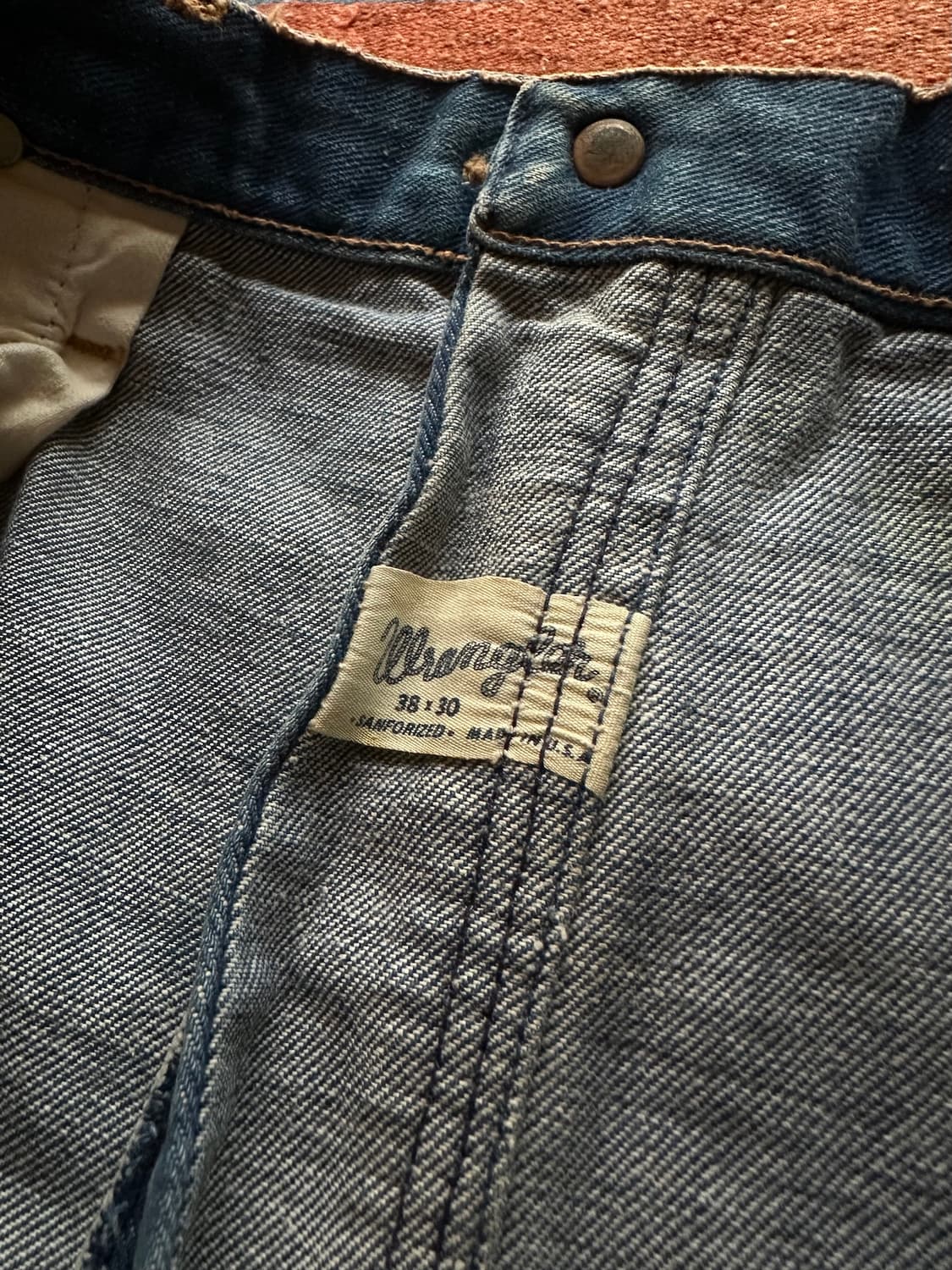 60s USA 빈티지 랭글러 13MWZ 셀비지 데님 팬츠 상품이미지9