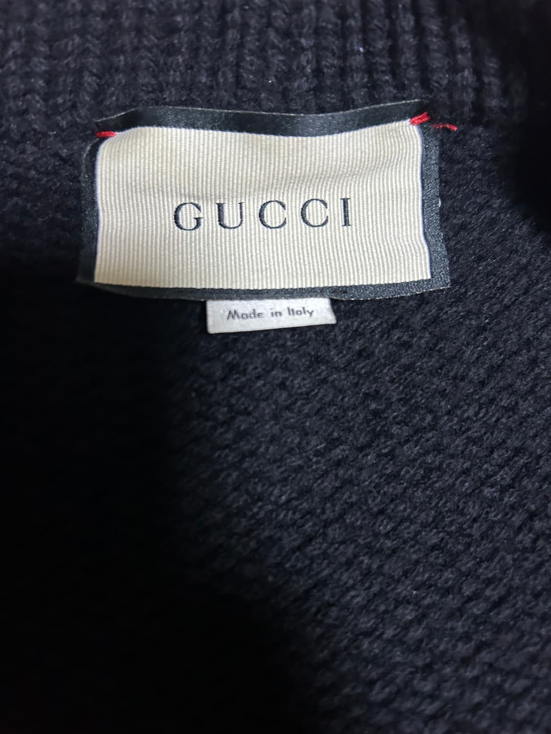 [새상품급, 백화점판] 구찌 웹케이블 가디건 블랙 L 상품이미지2