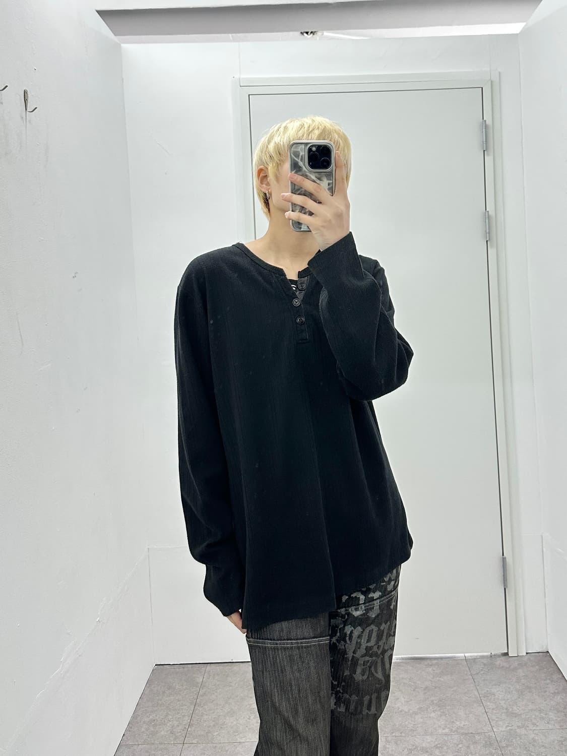 MITEX leather detail layered sleeve 상품이미지1