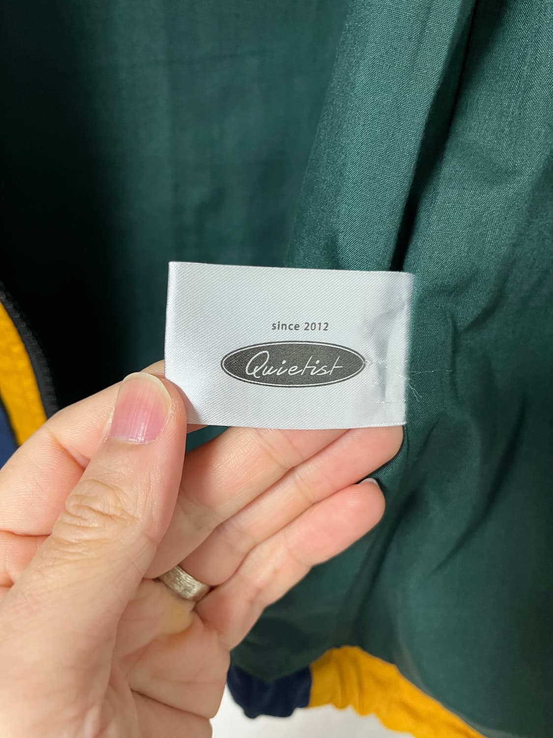 콰이어티스트(Quietist) 컬러블럭 레트로 스포츠 자켓 블루 L(10 상품이미지6