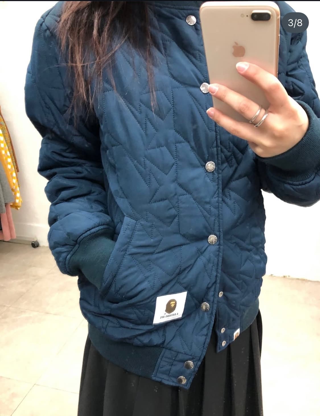 베이프 리버서블 양면 팀자켓 블루종 바시티 상품이미지3