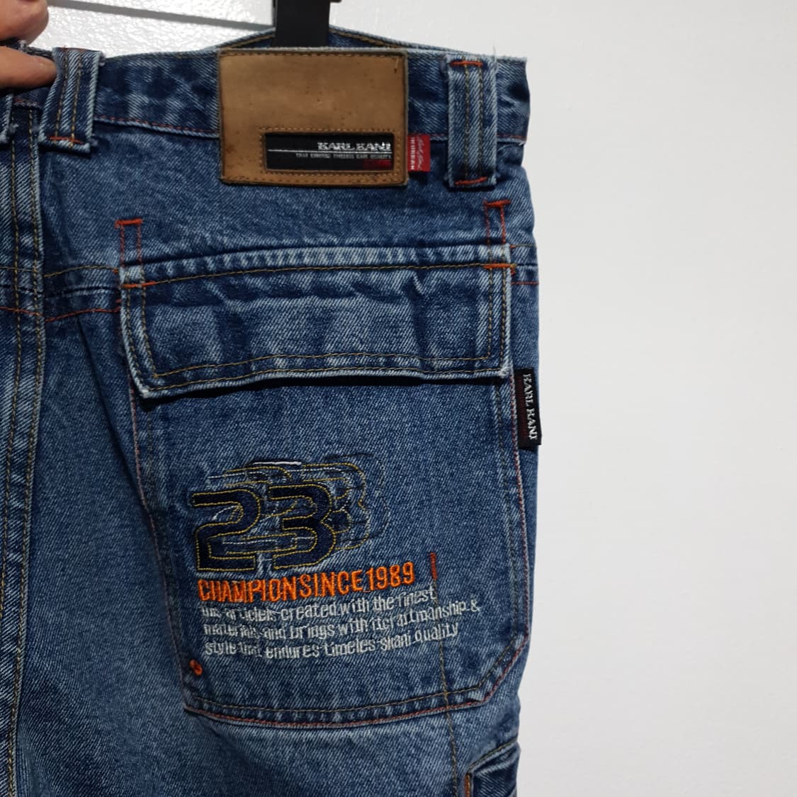 칼카니 카펜터 더블니 올드스쿨 Y2K 힙합 와이드 데님 팬츠 청바지 상품이미지10