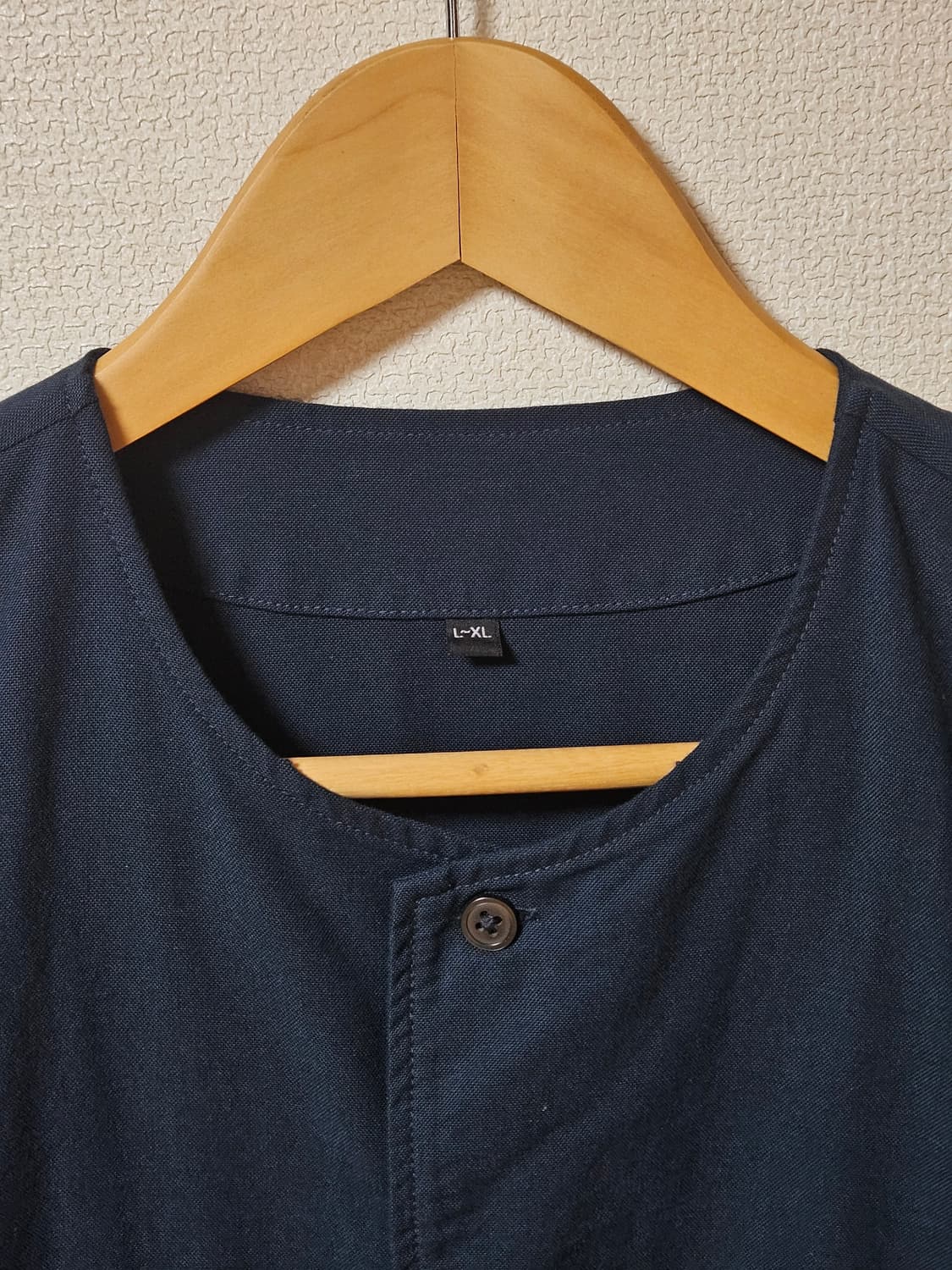 무인양품  노카라 네이비 셔츠 상품이미지3