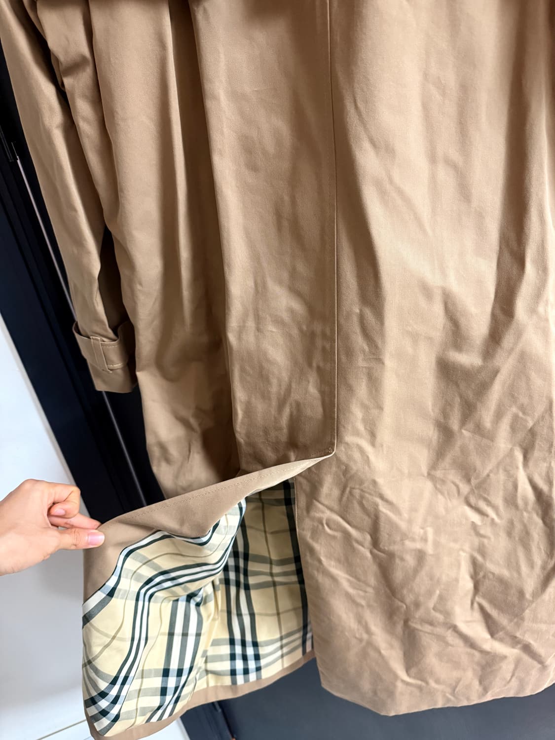 Burberry (110) 베이지 코튼 개버딘 위브 벨티드 남성 상품이미지9