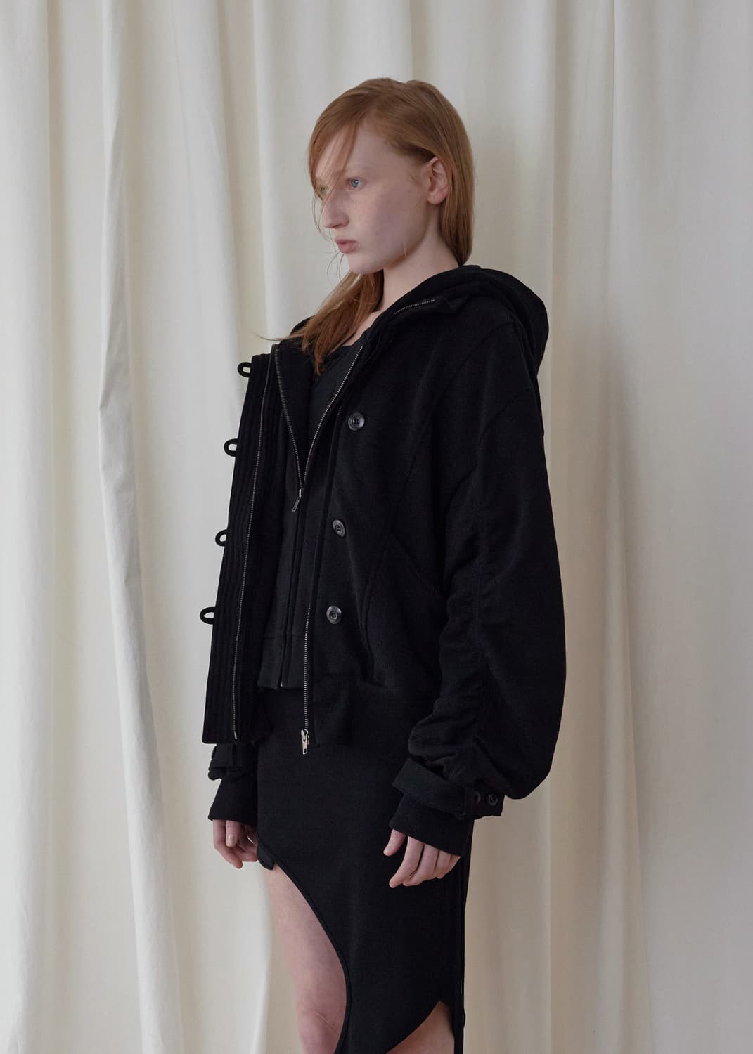 보헤미안서울 HOOD DETACHABLE JERSEY ZIP UP 상품이미지2