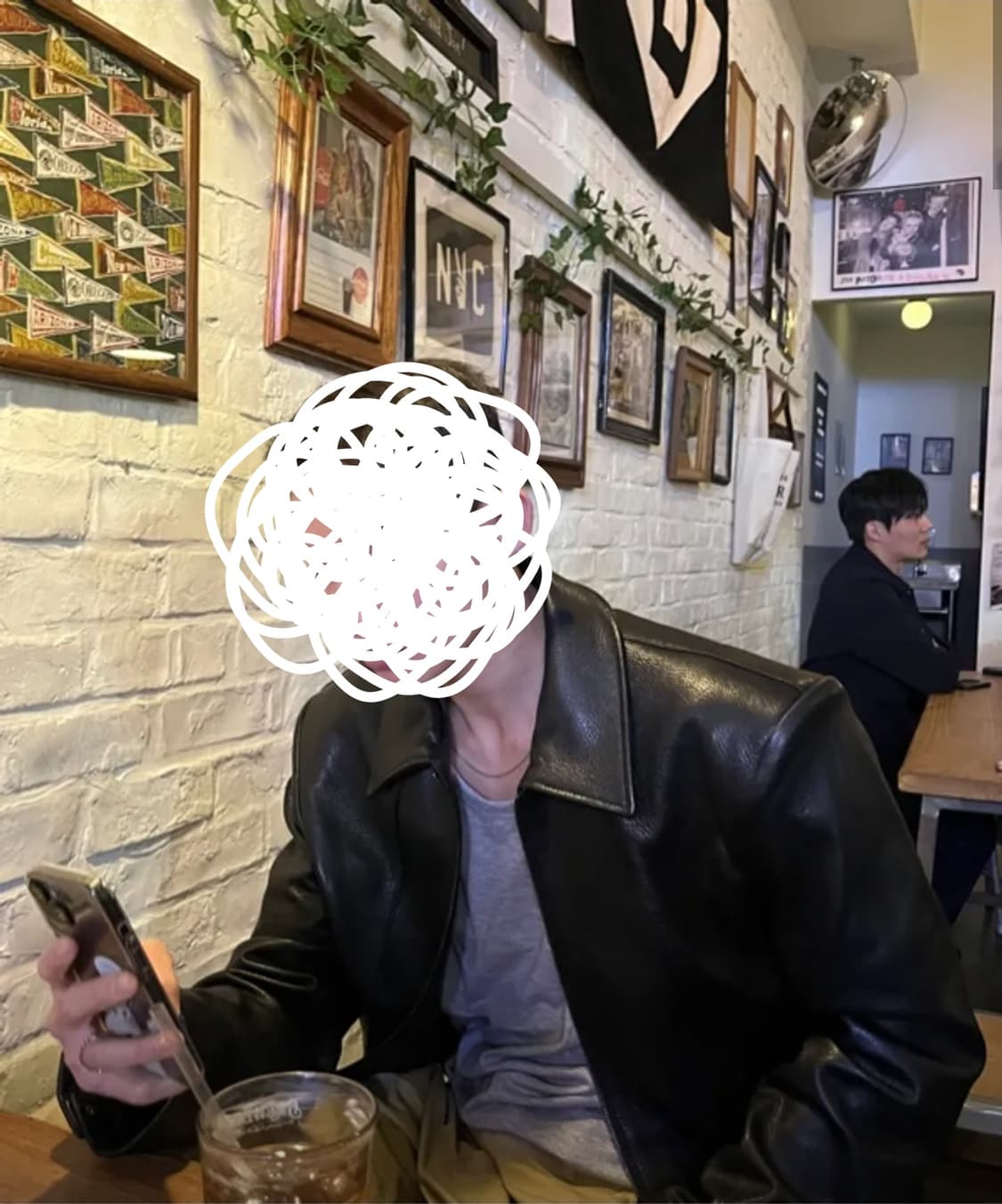 노이어 슈렁큰 고트 레더 자켓 상품이미지7