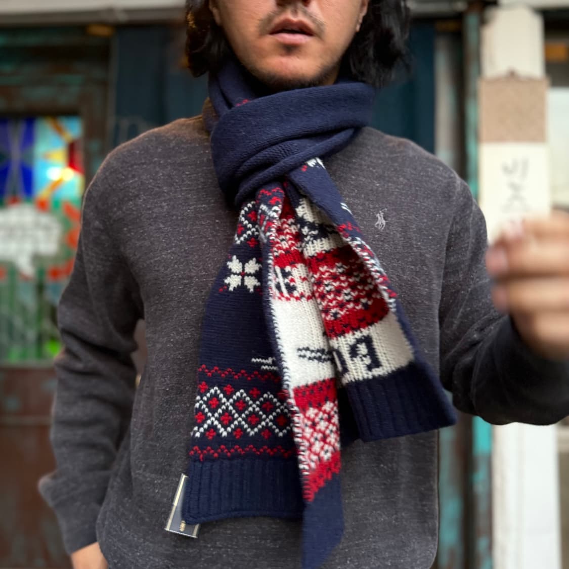 폴로 랄프로렌 스키 패턴 램스울 머플러 상품이미지6