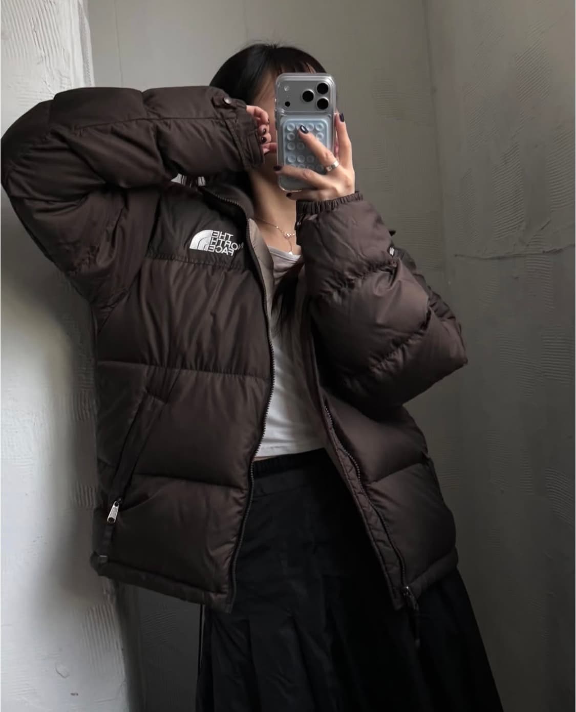 온딧 빈티지 노스페이스 구형 브라운 눕시 다운자켓 상품이미지5