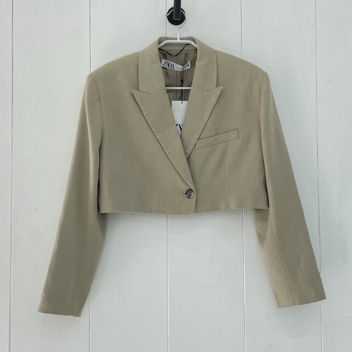 자라(ZARA) 크롭 린넨 블레이저 자켓 상품이미지2