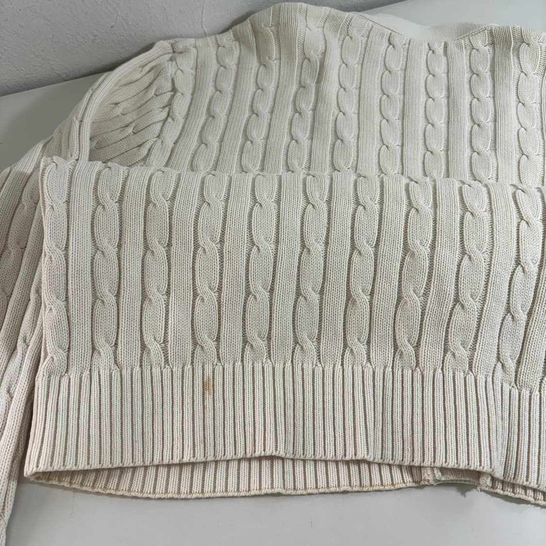 L 105 폴로랄프로렌 라이트크림 꽈베기 면니트가디건 상품이미지6