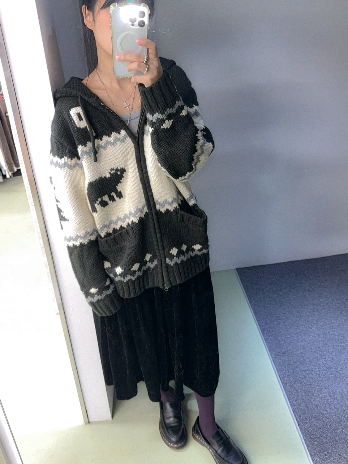 black velour volume skirt 상품이미지5