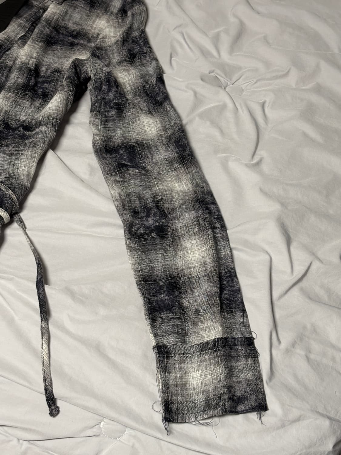 택o) 보헤미안서울 랩 언발란스 체크 셔츠 상품이미지4