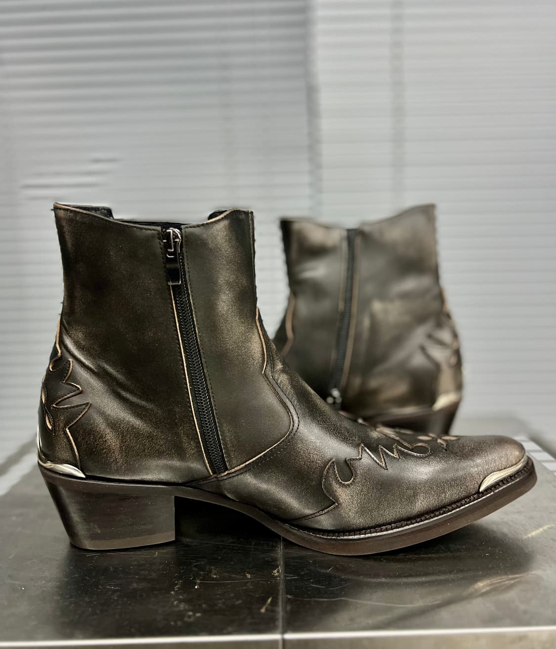 워싱누벅카키블랙  웨스턴부츠 270 상품이미지9