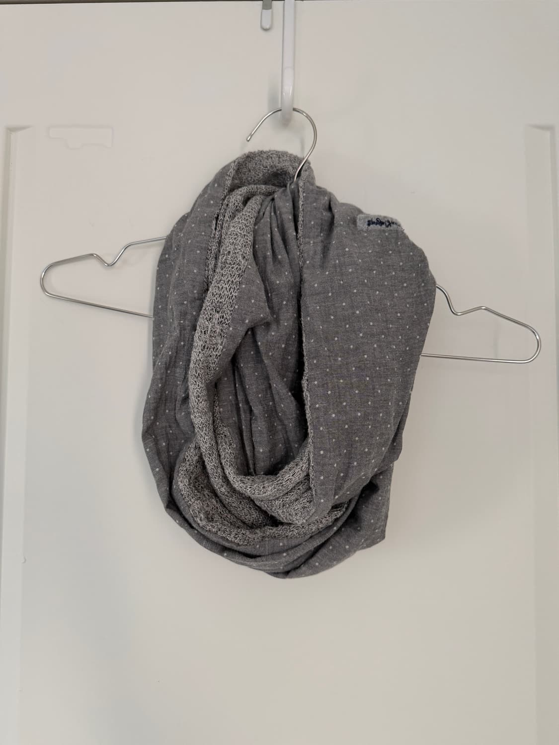 일본빈티지 프렌치불 도트레이스 루프스카프 상품이미지6