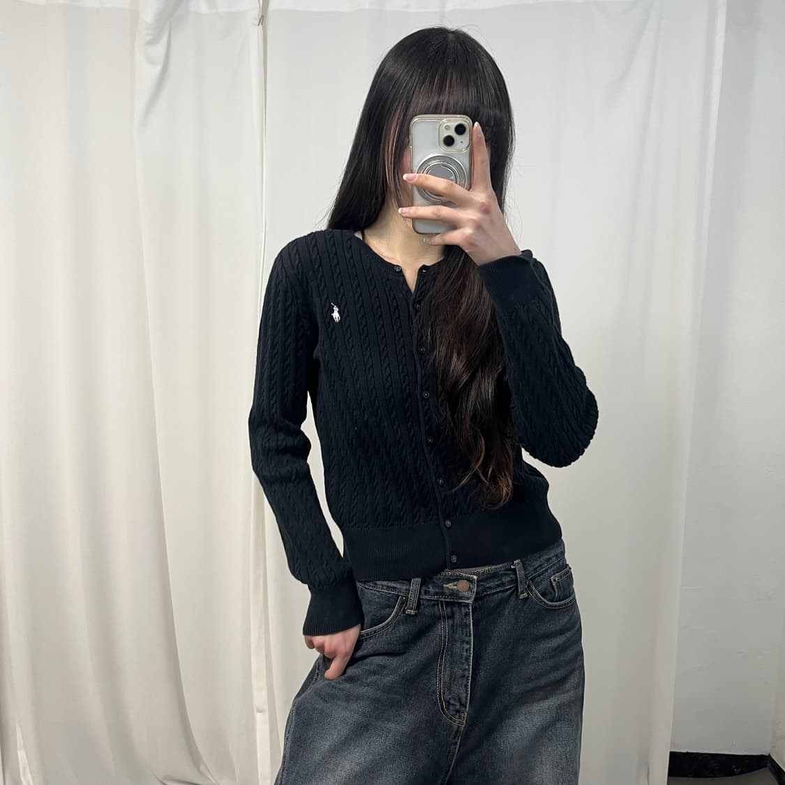 Polo Ralph Lauren Black Knit Cardigan 상품이미지1