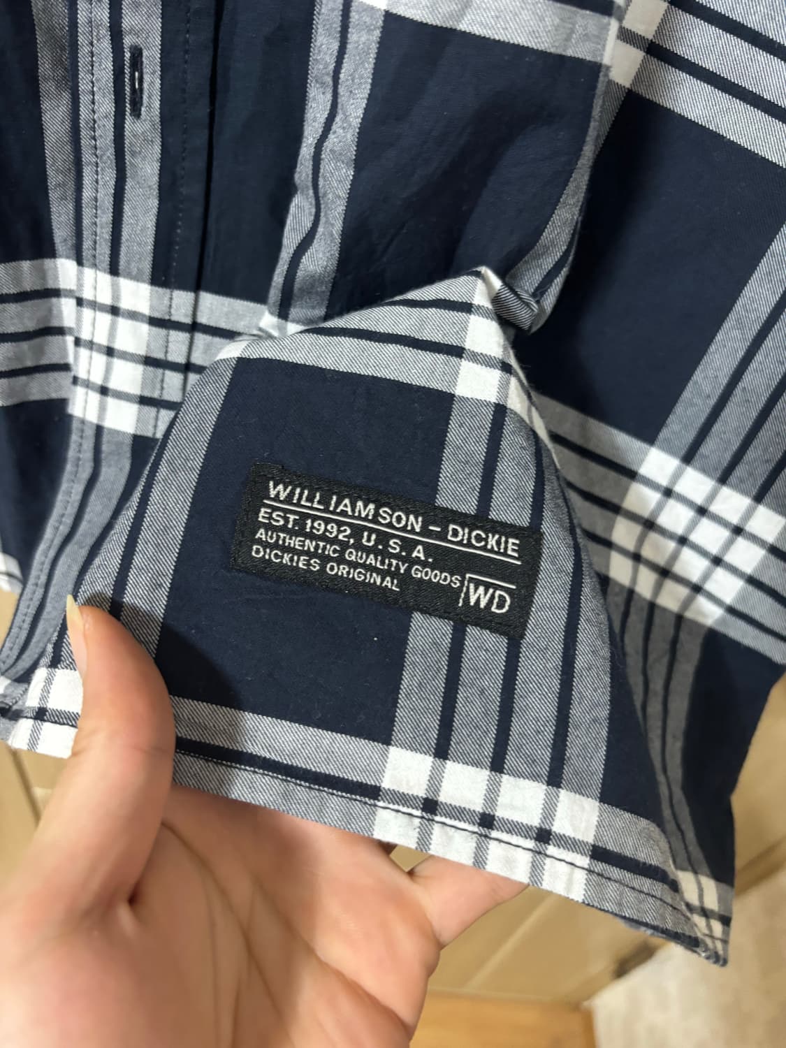디키즈 네이비 체크 셔츠 XL 상품이미지4