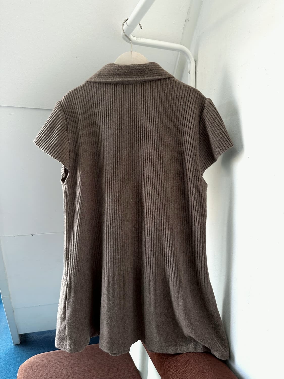 Design rib long knit jacket 상품이미지5