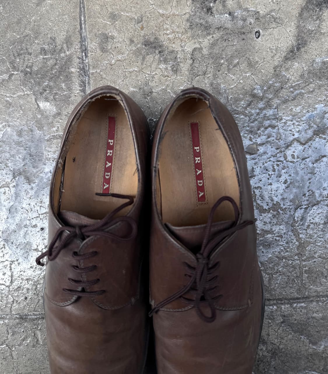 프라다 스포츠 빈티지 레더 더비 슈즈 상품이미지3