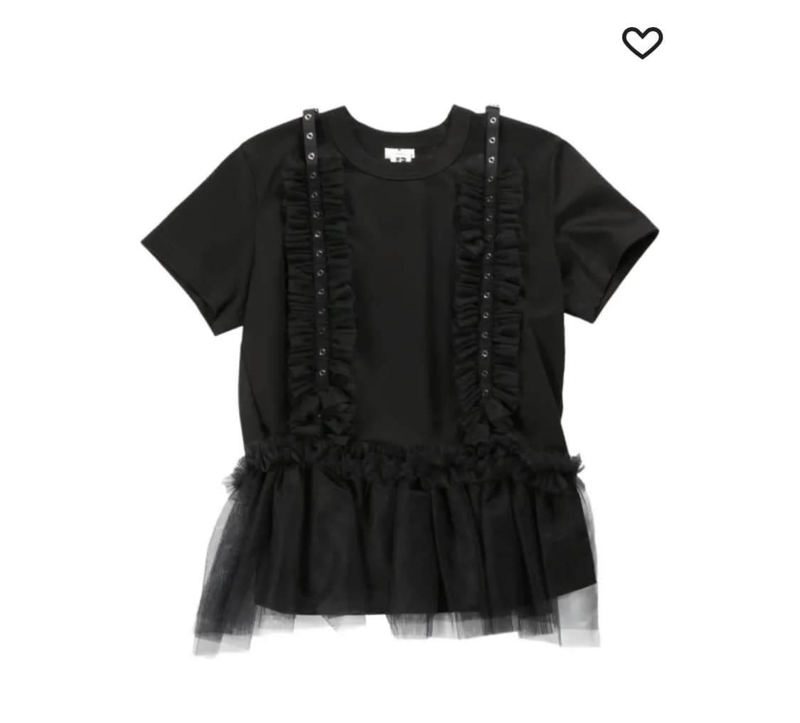 noir kei ninomiya 25ss 블랙 티셔츠 xs 상품이미지1