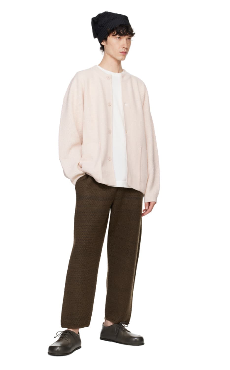 옴므플리세 러스닉니트 가디건 핑크 24년 10월 상품이미지1