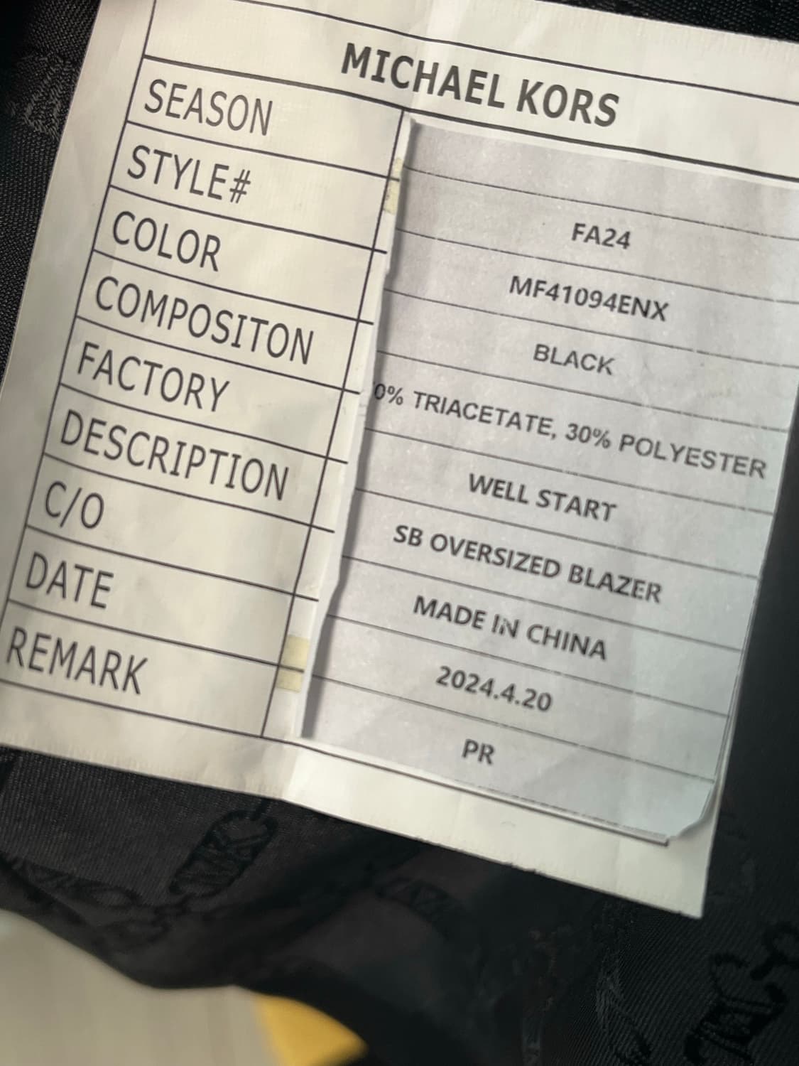 마이클 코어스 블레이저 자켓 상품이미지3