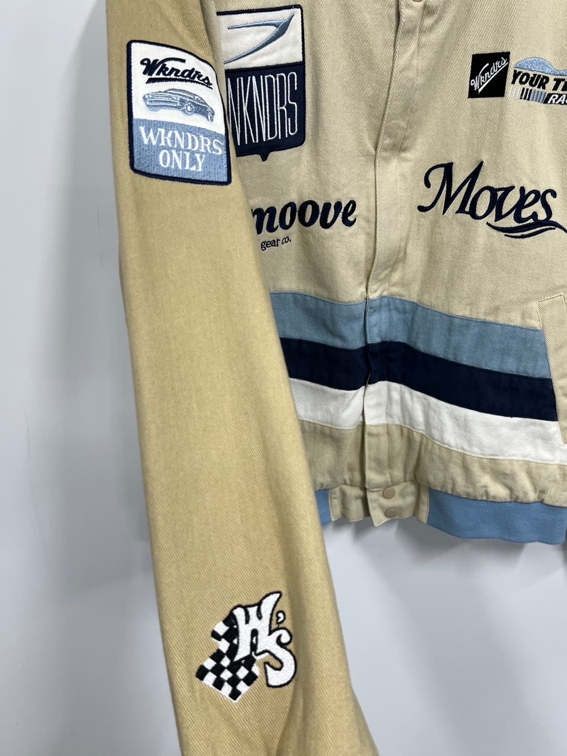 위캔더스 패치 레터링 레이싱 자켓 상품이미지3