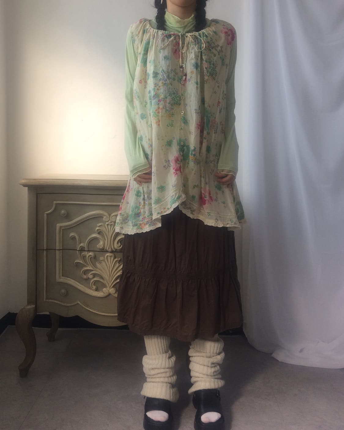 Flower pattern sleeveless 상품이미지5