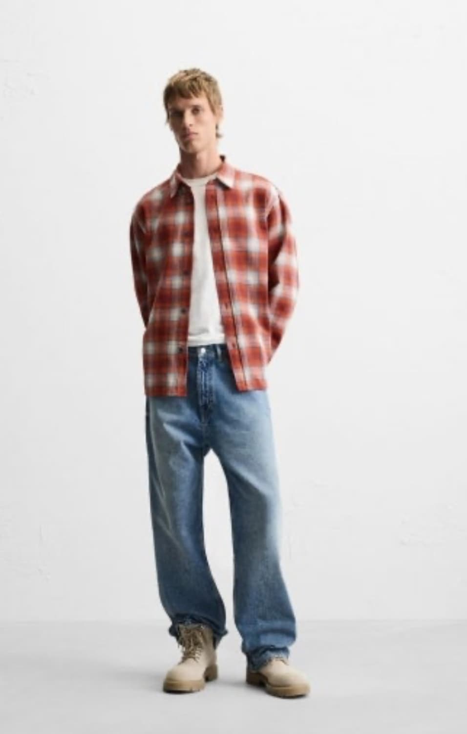 자라 플란넬 체크 셔츠 상품이미지1