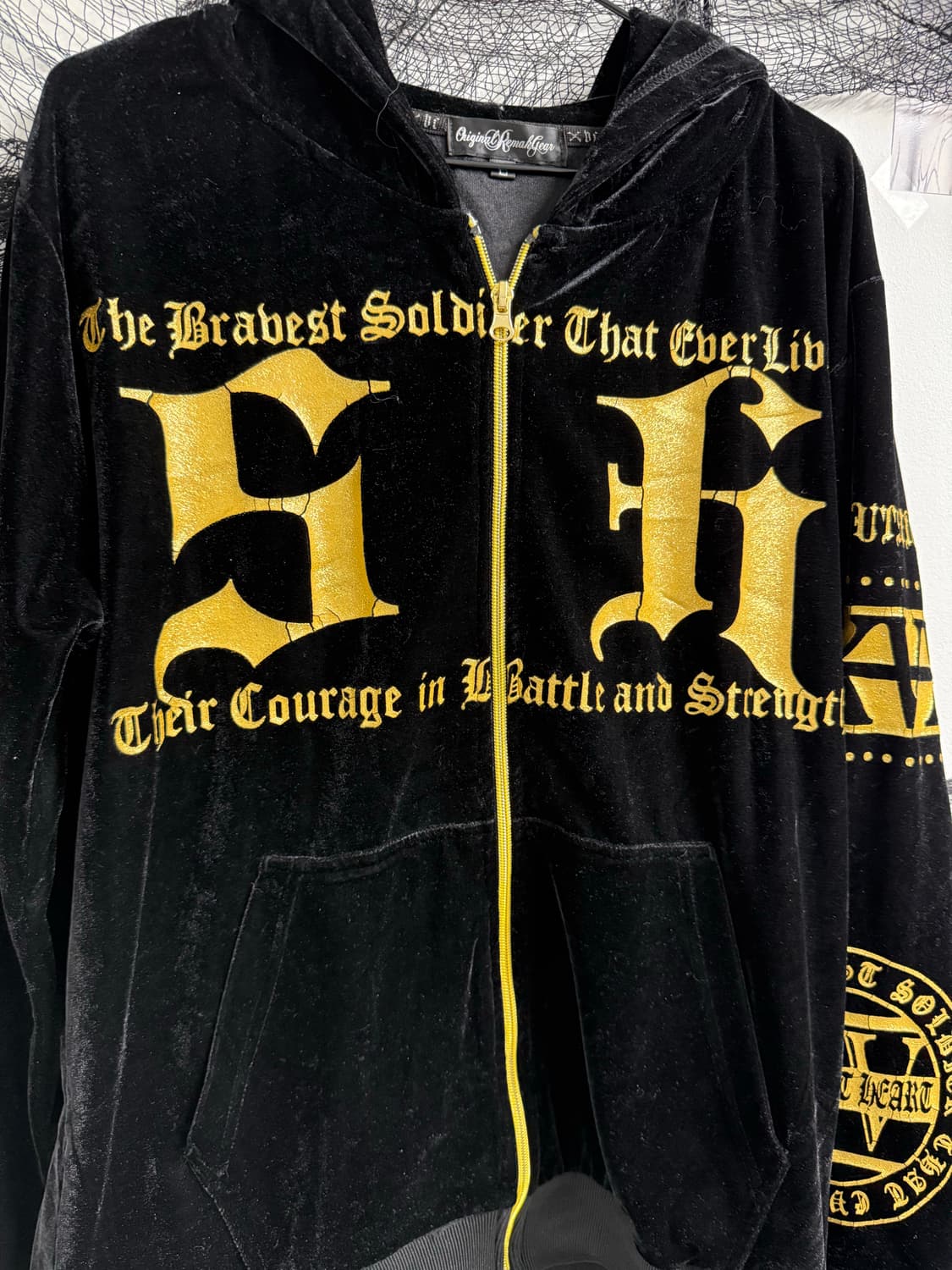 Punk mood velvet printing hoodie   상품이미지4