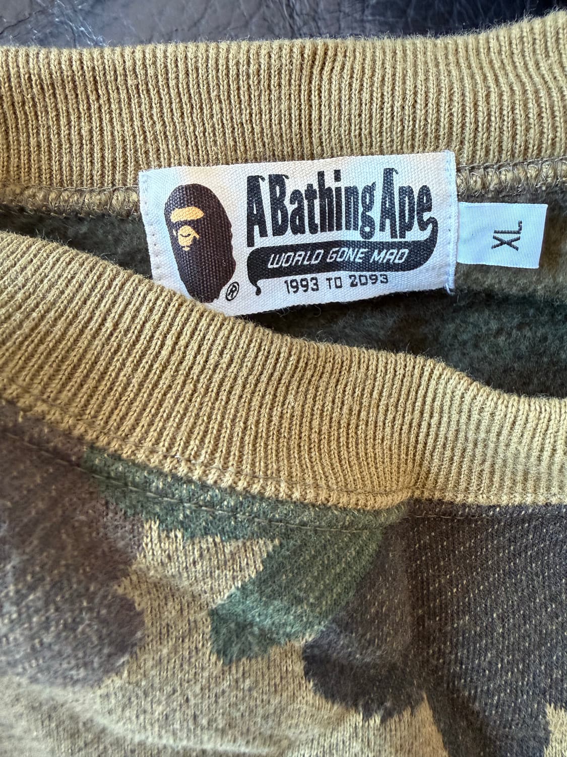 베이프 카모 15ss 크루넥 XL 상품이미지3