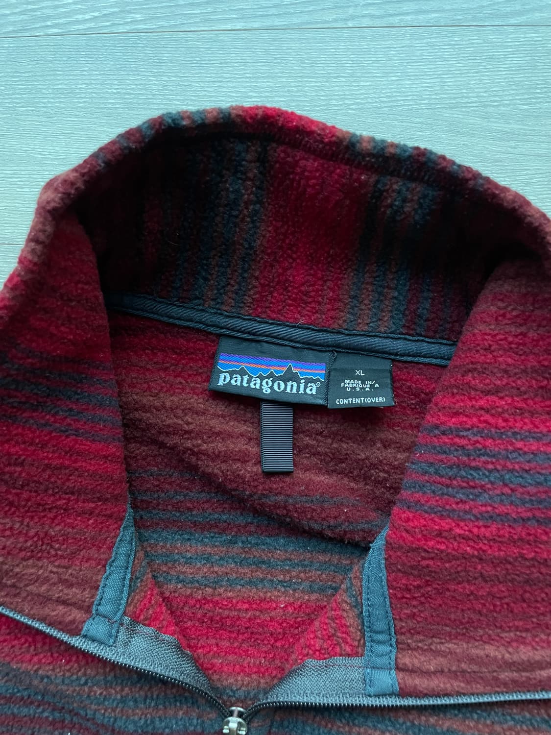 90s 파타고니아 신칠라 집업 레드 스트라이프 빈티지 patagonia 상품이미지3