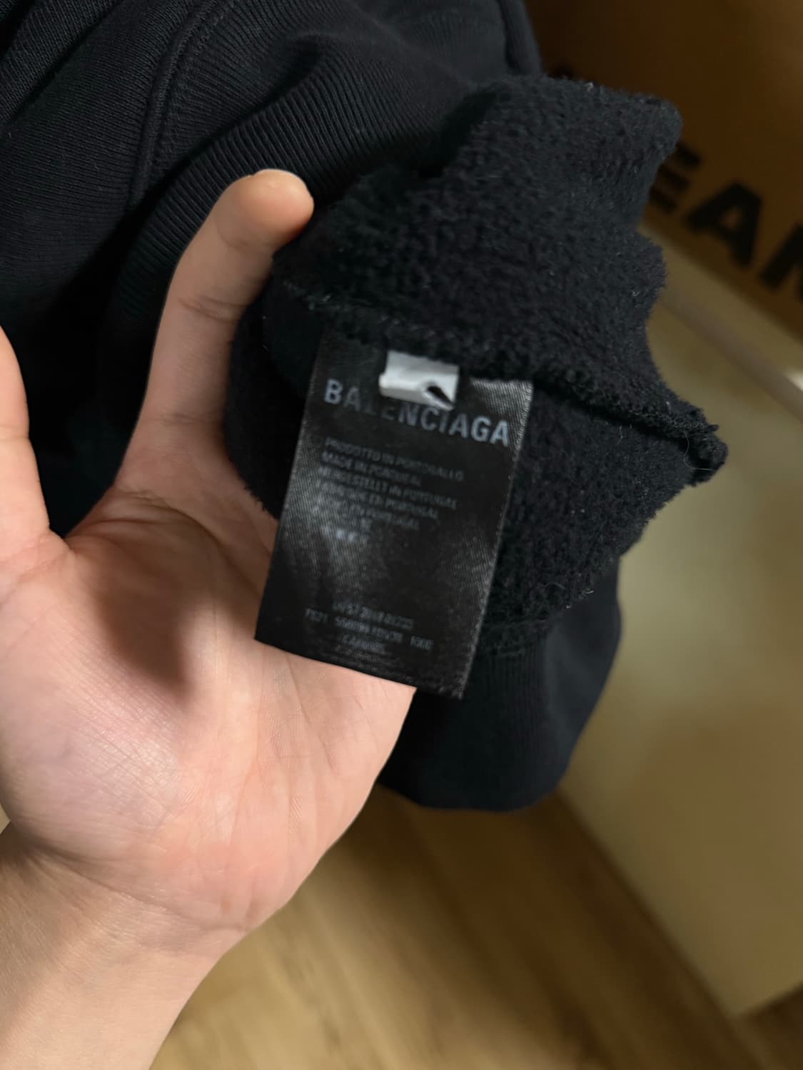 발렌시아가 스피드헌터 오버핏 후드집업 블랙  상품이미지6