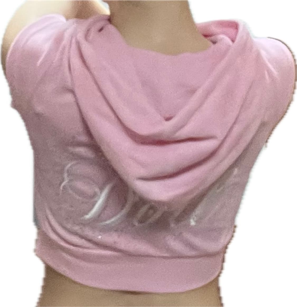 [HNO MANOR] 핑크 갸루 느낌 반팔 글리터 후디 💕 상품이미지3