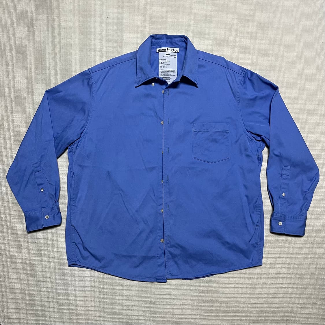 [50] 아크네 버튼업 오버 셔츠 콘플라워 블루 상품이미지1