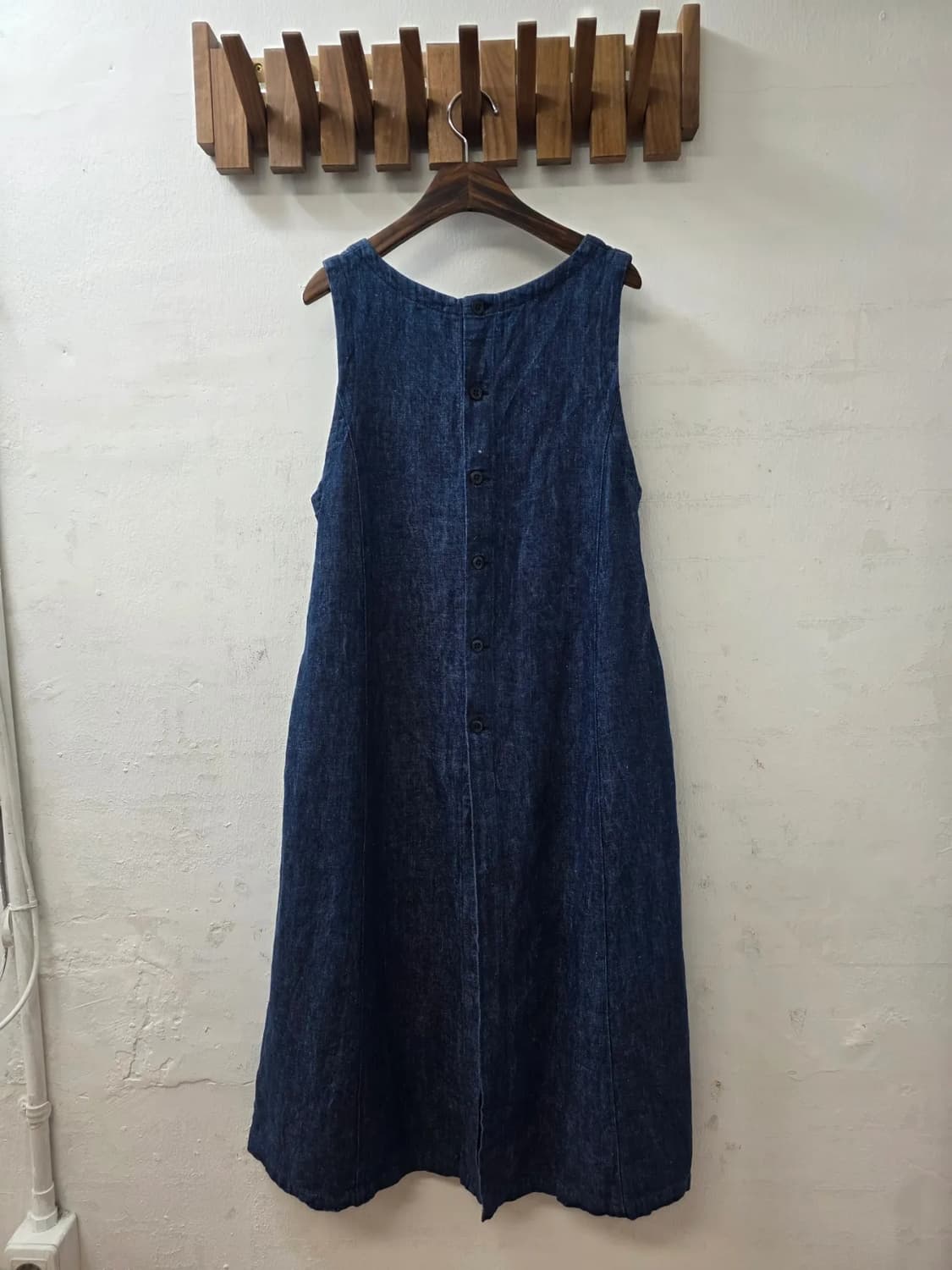 일본빈티지 데님색상린넨원피스 상품이미지4