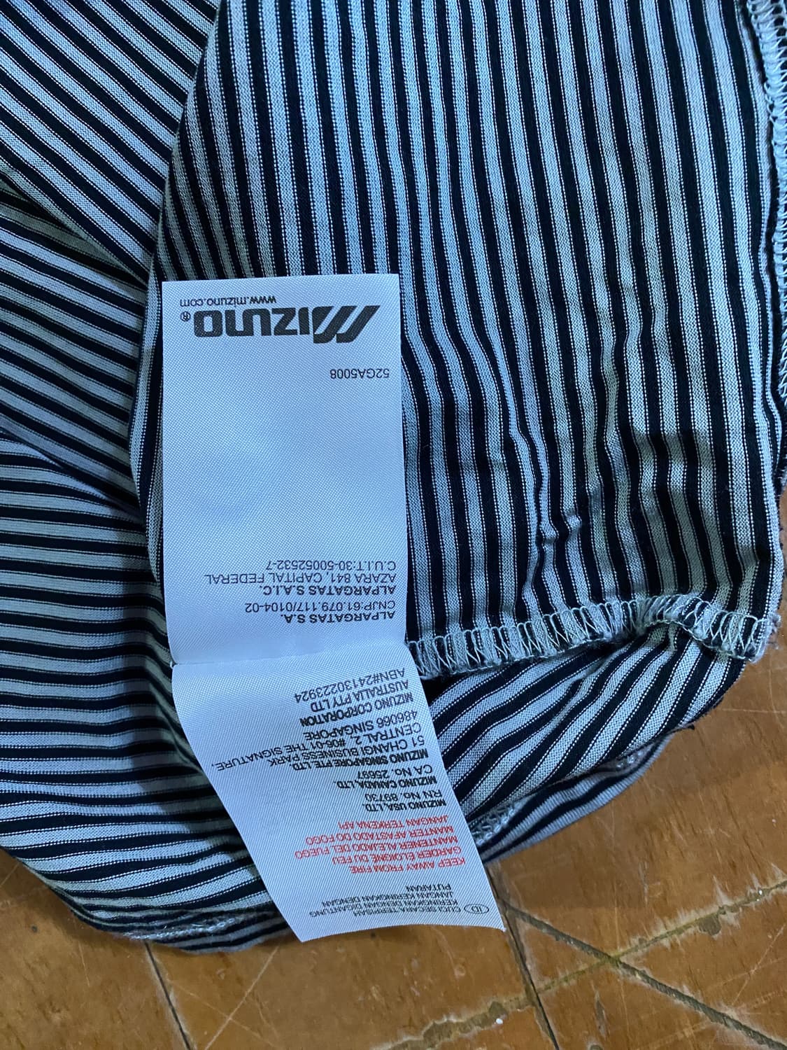 (일본판) 미즈노 프로 남성 스트라이프 폴로셔츠 M (100) 상품이미지4