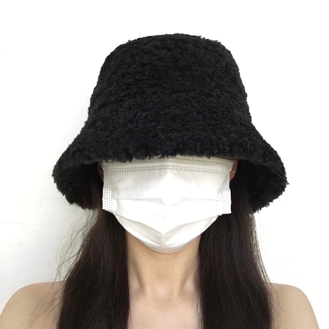 블랙 양털 뽀글이 버킷햇 상품이미지3