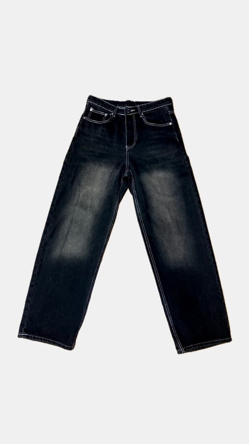 트릴리온 프론트 워싱 와이드 데님  상품이미지1