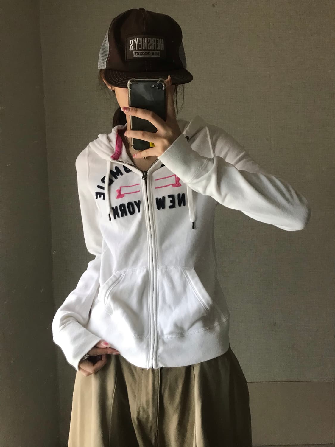 아베크롬비 화이트 후드집업 상품이미지2