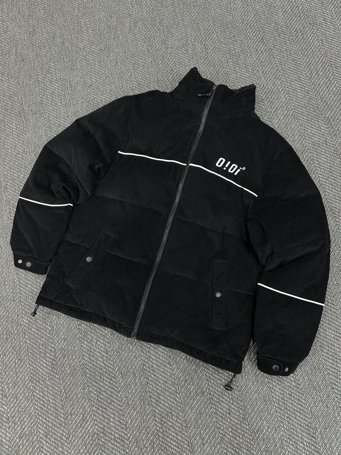 오아이오아이 코듀로이 패딩 블랙 상품이미지1