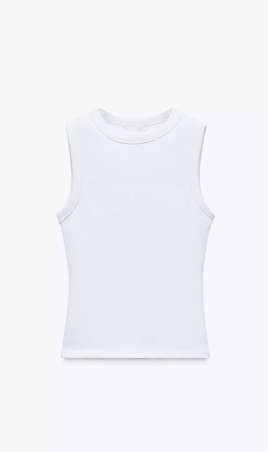 ZARA 자라 리브드 탑 화이트 S 상품이미지1