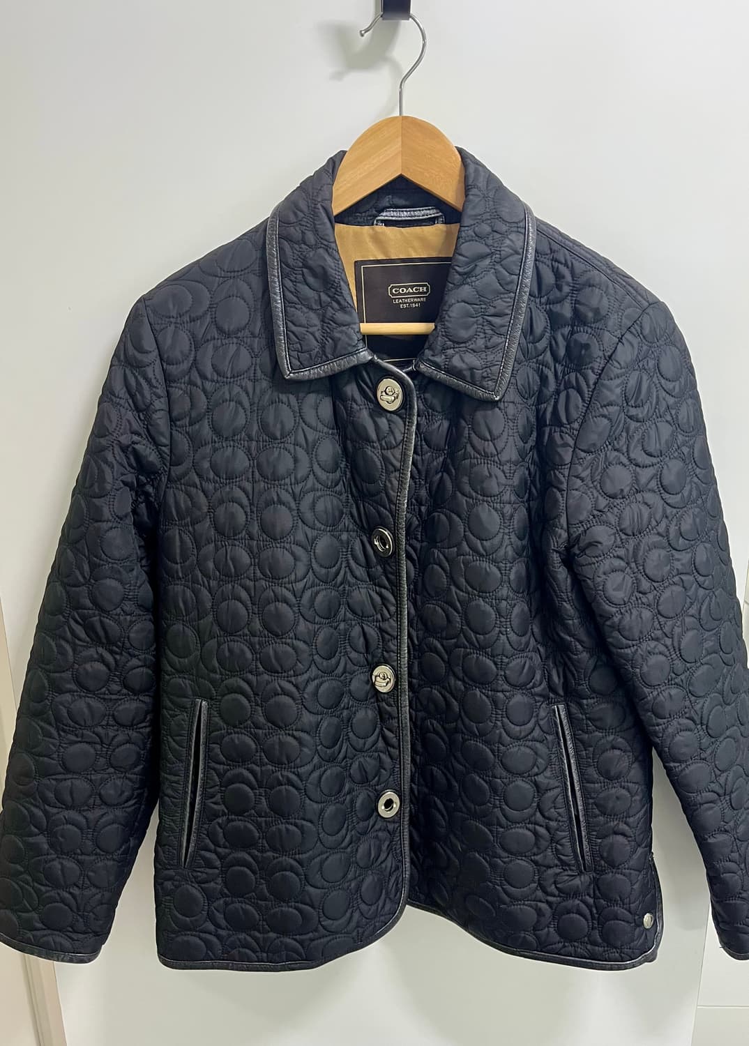 코치 퀼팅자켓 블랙 상품이미지5