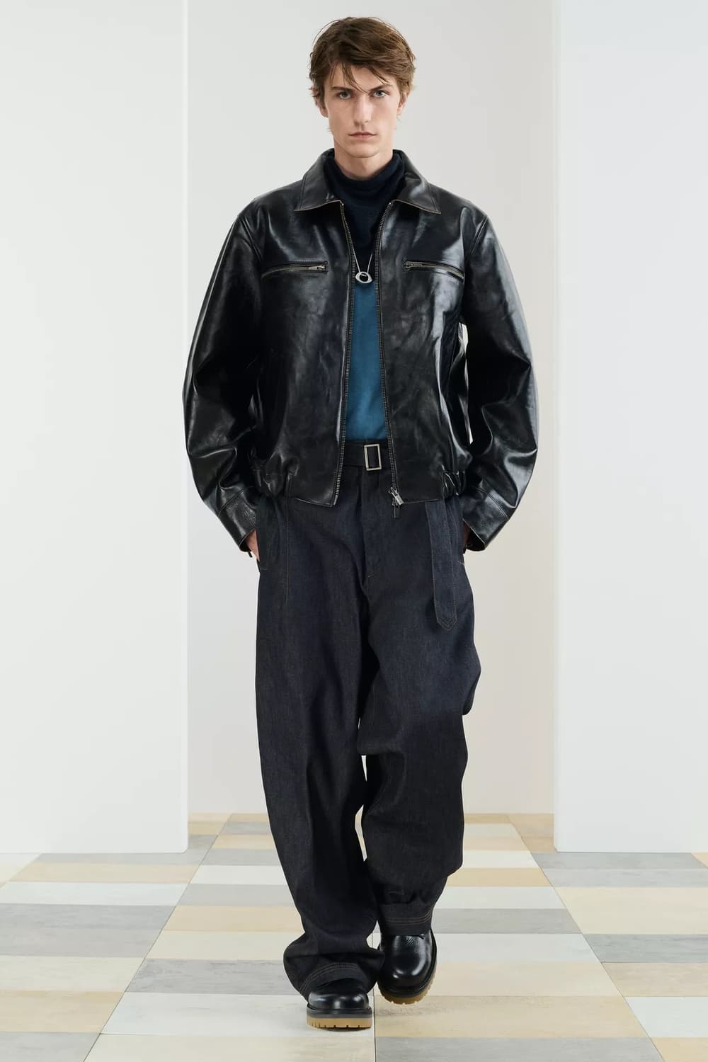 자라 SRPLS 레더 가죽 라이더 자켓 L 상품이미지3