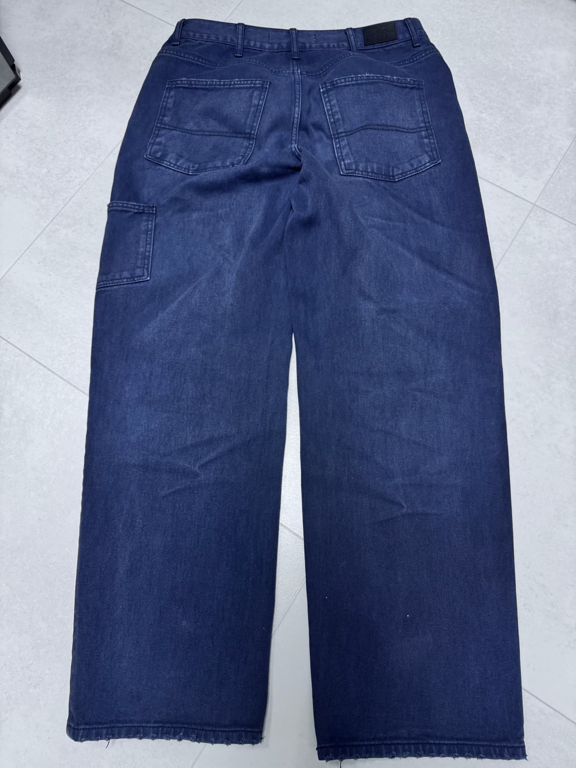 (중고/L) 애프터프레이 더스티드 레귤러 데님 진스 네이비L 상품이미지4