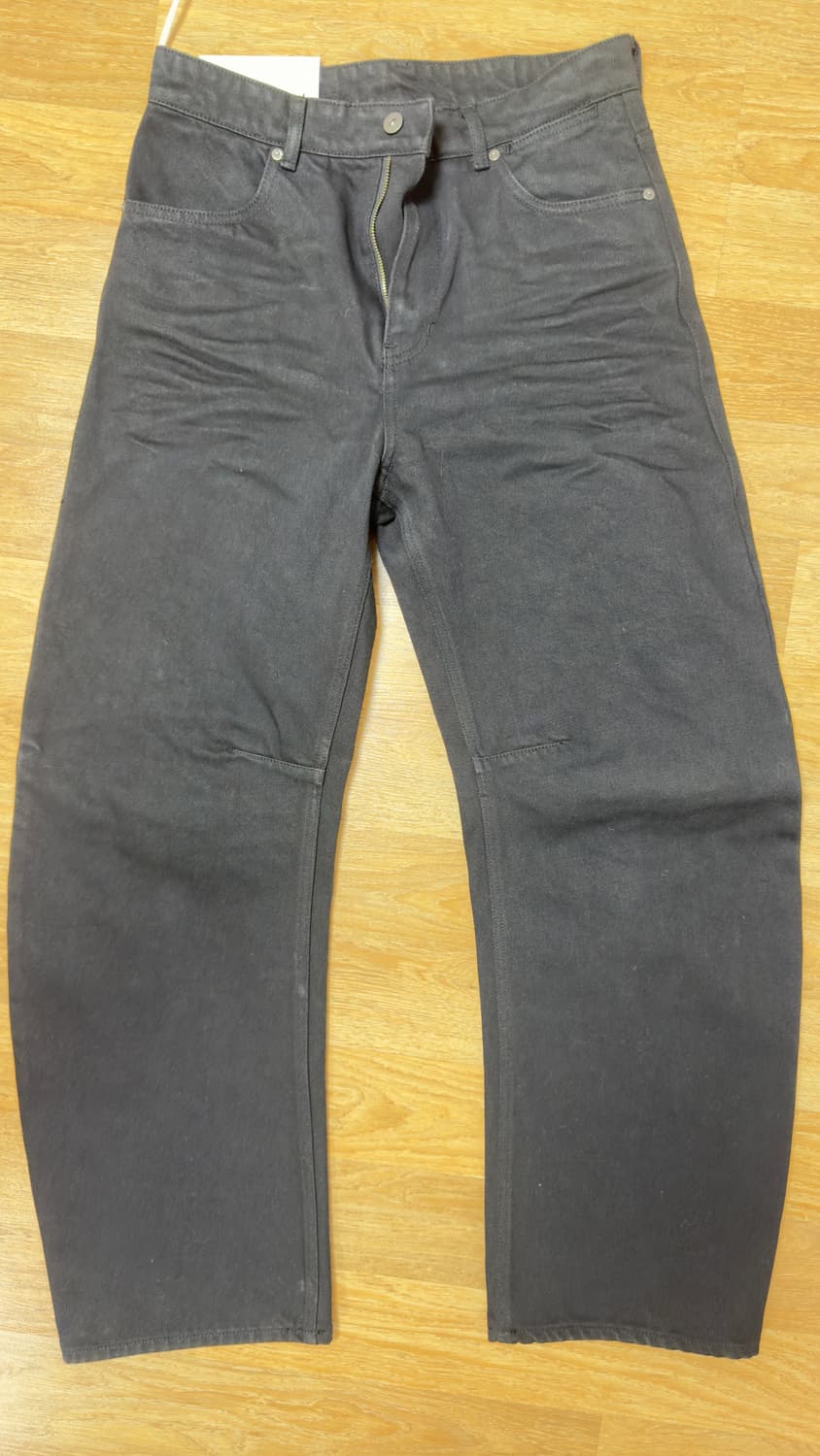 쿠어 엠보 워시드 딥 커브드 데님 상품이미지4