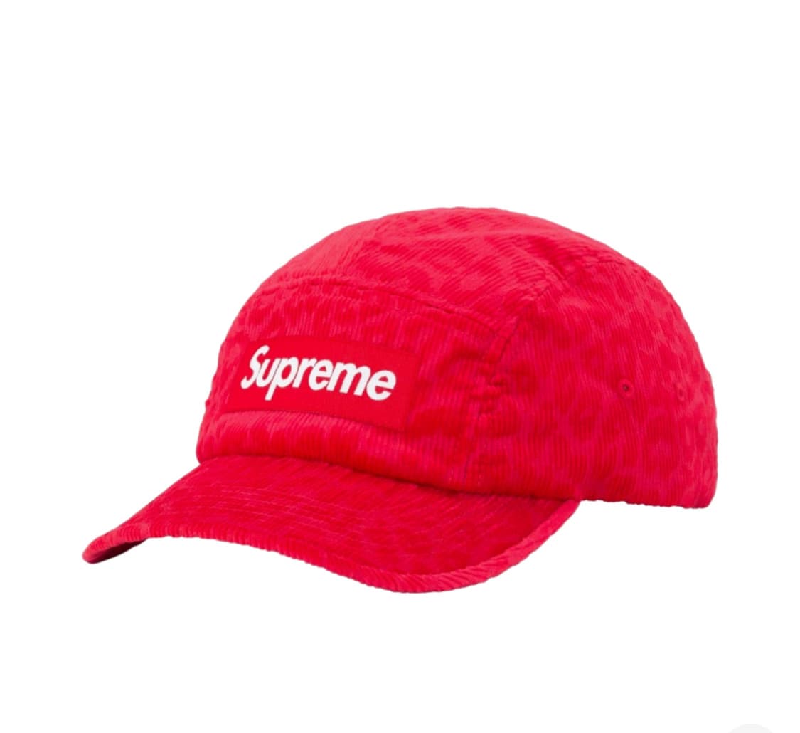 슈프림 레오파드 코듀로이 캡프캡 레드 23FW 상품이미지10